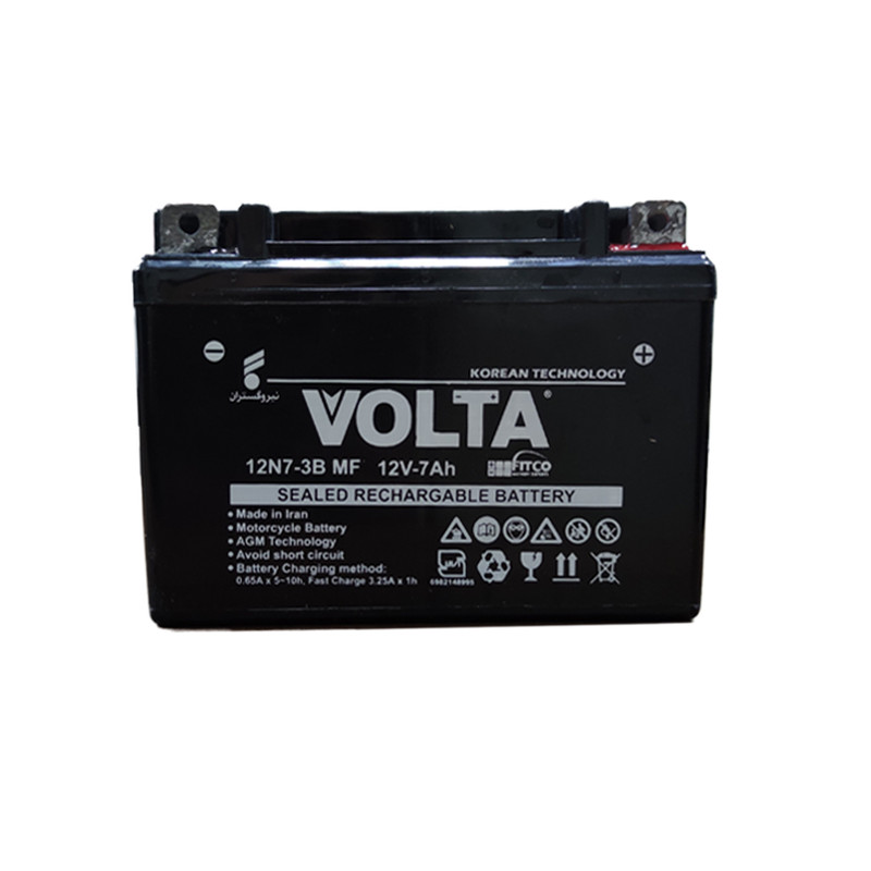 باتری موتورسیکلت ولتا 7 آمپر مدل 12-7