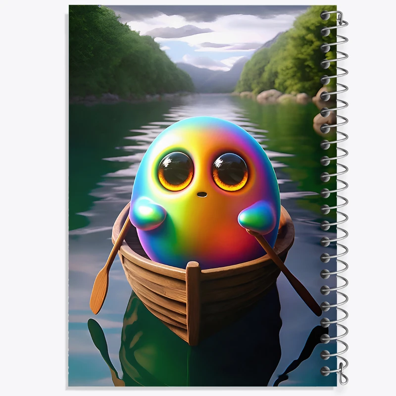 دفتر ژورنال نویسی 50 برگ خندالو مدل نقطه ای طرح قطره بامزه کد F7542