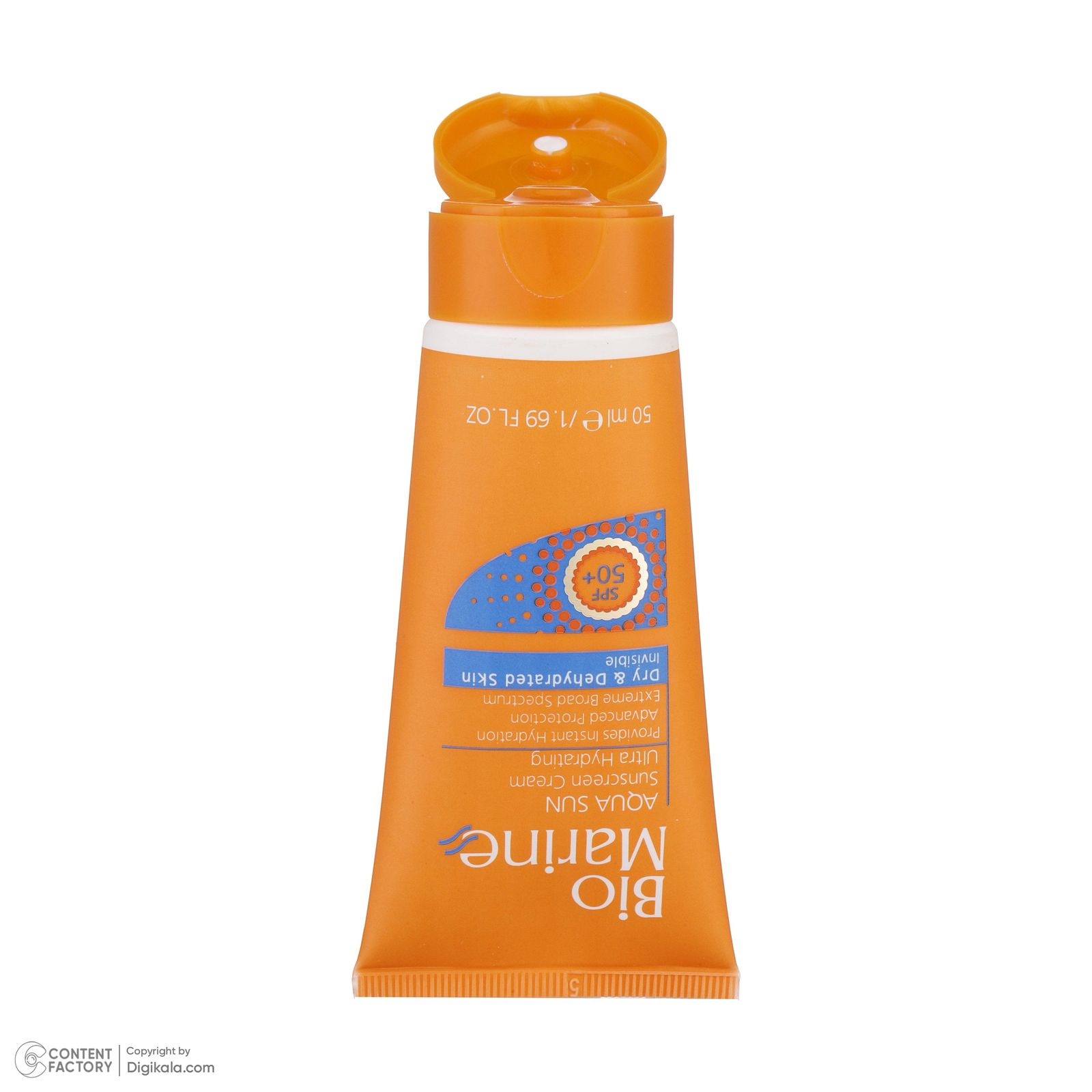 کرم ضدآفتاب بی‌رنگ بایومارین SPF50 مدل AQUA SUN، مناسب پوست‌های خشک، حجم 50 میلی‌لیتر -  - 13