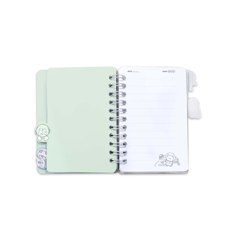 دفترچه یادداشت 80 برگ پیتیکو مدل دیوایدر طرح خرگوش فضانورد