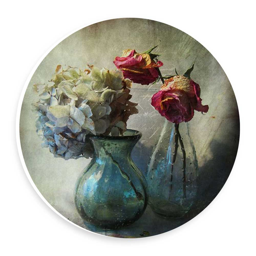 دیوارکوب طرح گلدان بلوری و شاخه های گل مدل wtb492