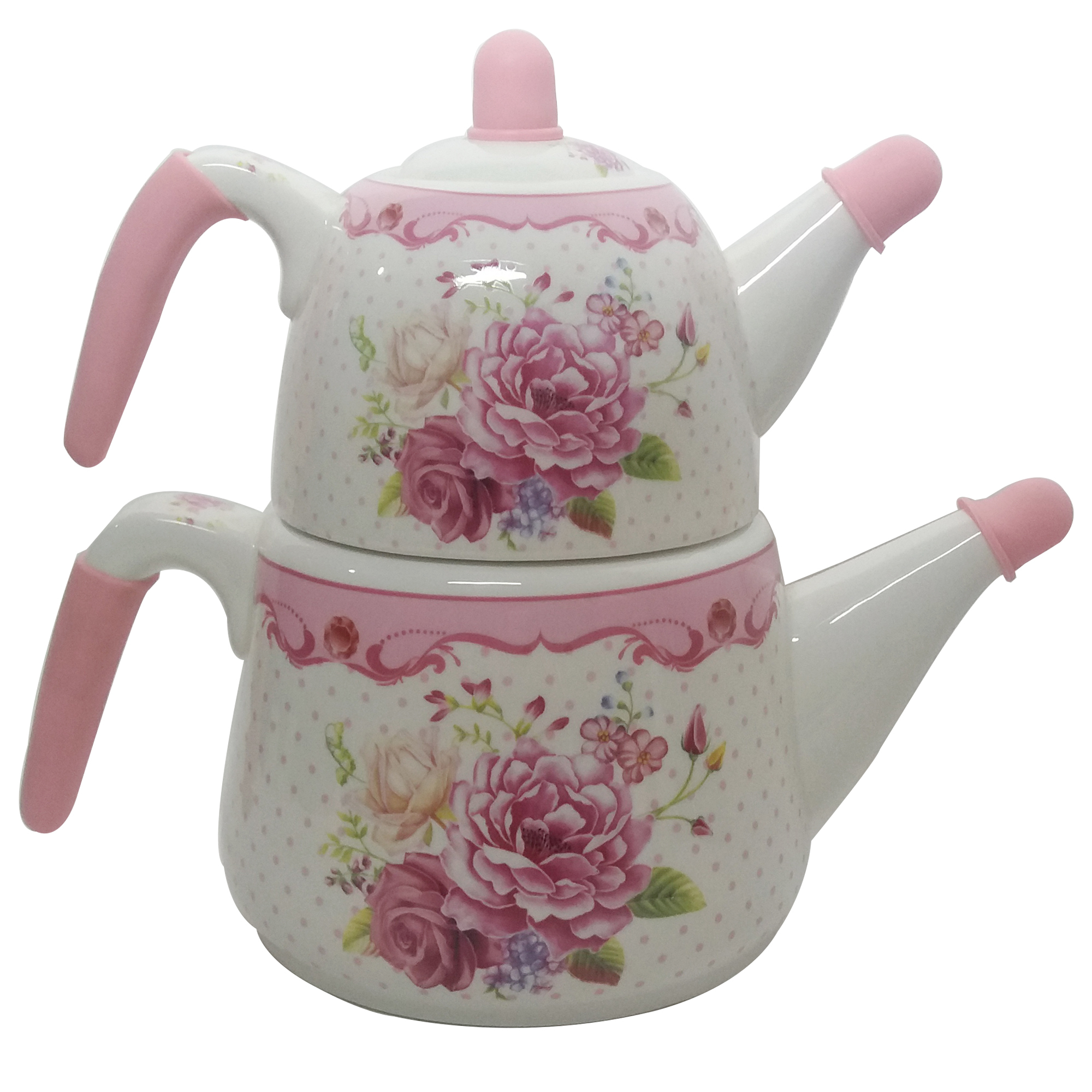 ست کتری و قوری مدل pink flower