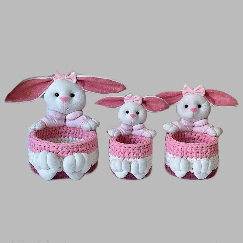 ست سیسمونی اتاق کودک طرح خانواده خرگوش کد 40 مجموعه 3 عددی