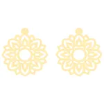 گوشواره طلا 18 عیار زنانه کرابو طرح گل مدل Kr5113