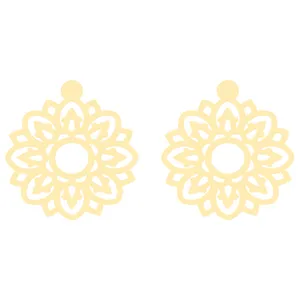 گوشواره طلا 18 عیار زنانه کرابو طرح گل مدل Kr5113