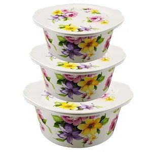ست ظرف پخت 6 پارچه طرح رز