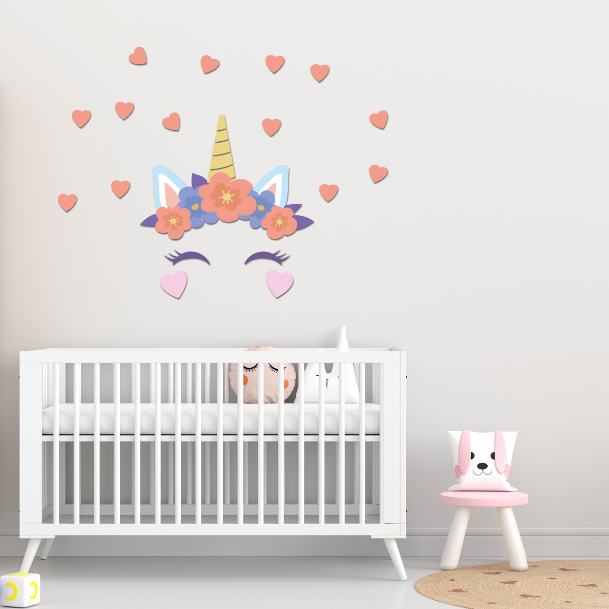 استیکر چوبی کودک باروچین مدل تک شاخ کد 1210