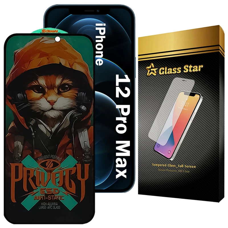 محافظ صفحه نمایش گلس استار مدل CATPRVS مناسب برای گوشی موبایل اپل iPhone 12 Pro Max