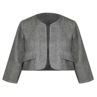 کراپ کت زنانه مدل پشمی کجراه کد AK1470