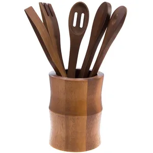 سرویس ابزار آشپزی بیلی مدل چوبی 5 قطعه با پایه کد ACA-107-1