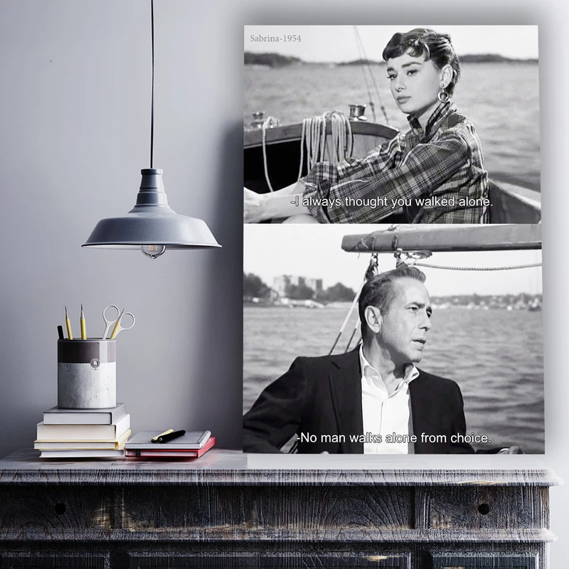 تابلو شاسی گالری استاربوی طرح آدری هپبورن Sabrina مدل Hollywood Actresses 02