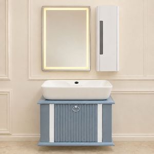 روشویی کابینتی دیواری  مدل کلاسیک 35 به همراه باکس و آینه