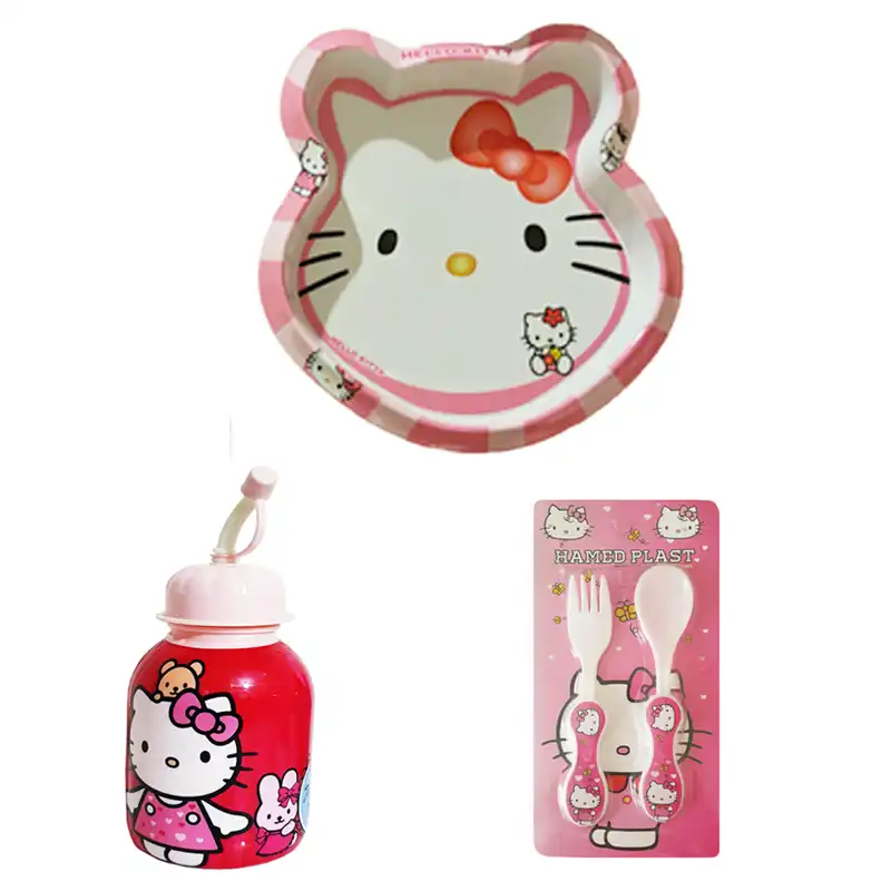 ظرف غذای کودک طرح کیتی کد rbay3 مجموعه 4 عددی