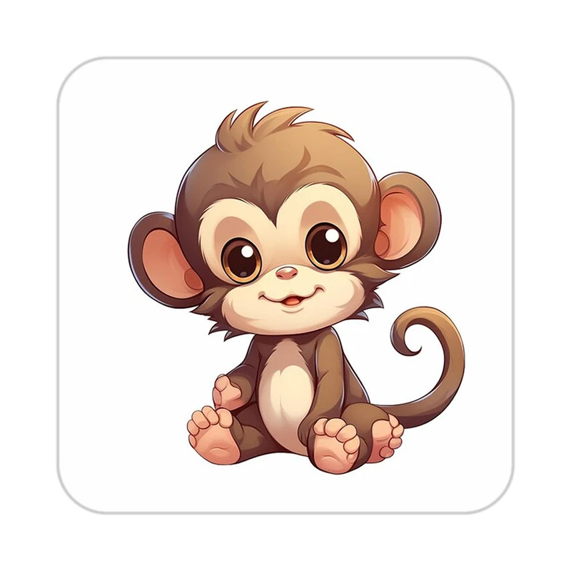 زیر لیوانی کاکتی طرح حیوانات کارتونی مدل mp28233