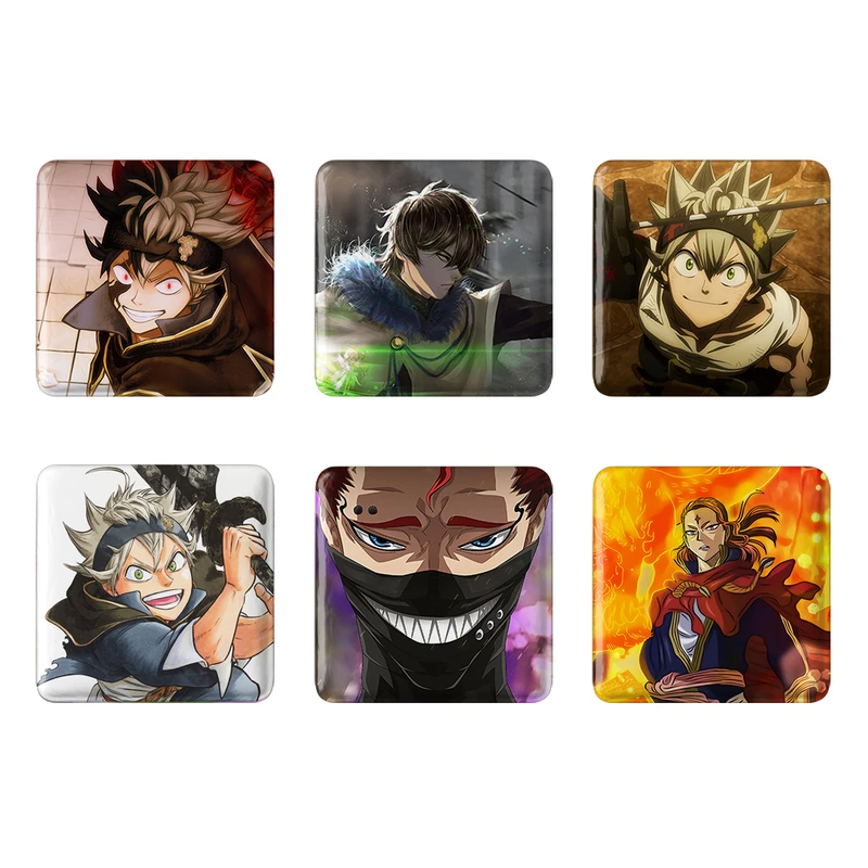 مگنت خندالو مدل انیمه بلک کلاور Black Clover کد 478B مجموعه 6 عددی