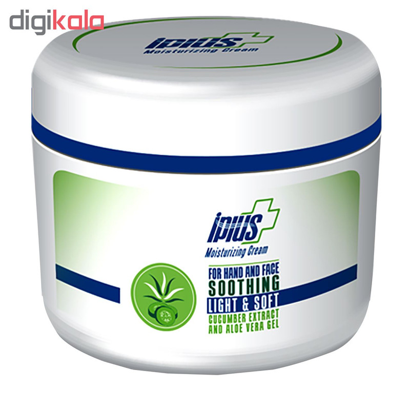 کرم مرطوب کننده آی پلاس با عصاره خیار و ژل آلوئه ورا حجم 150 گرم