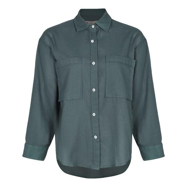 شومیز آستین بلند یقه برگردان زنانه برندس مدل Q04