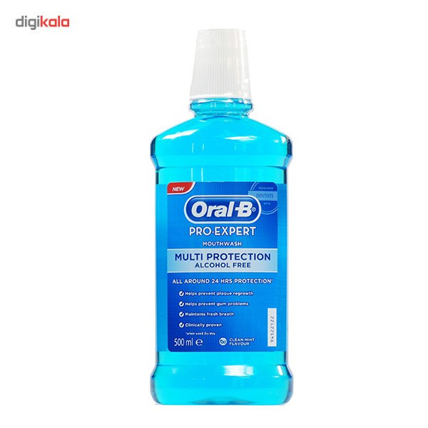 دهان شویه اورال-بی مدل Multi Protection حجم 500 میلی لیتر