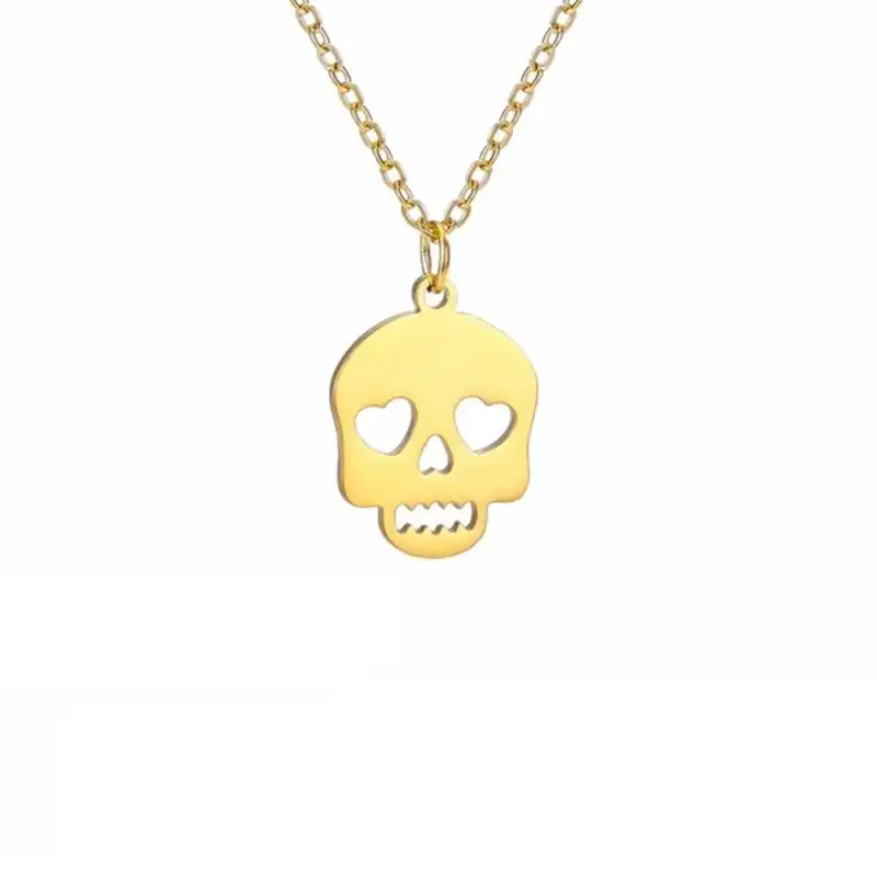 گردنبند طلا 18 عیار زنانه مدل جمجمه