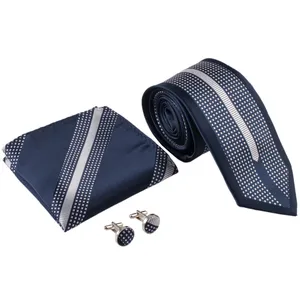 ست کراوات دستمال جیب و دکمه سردست مدل VATE-LUXURY2050