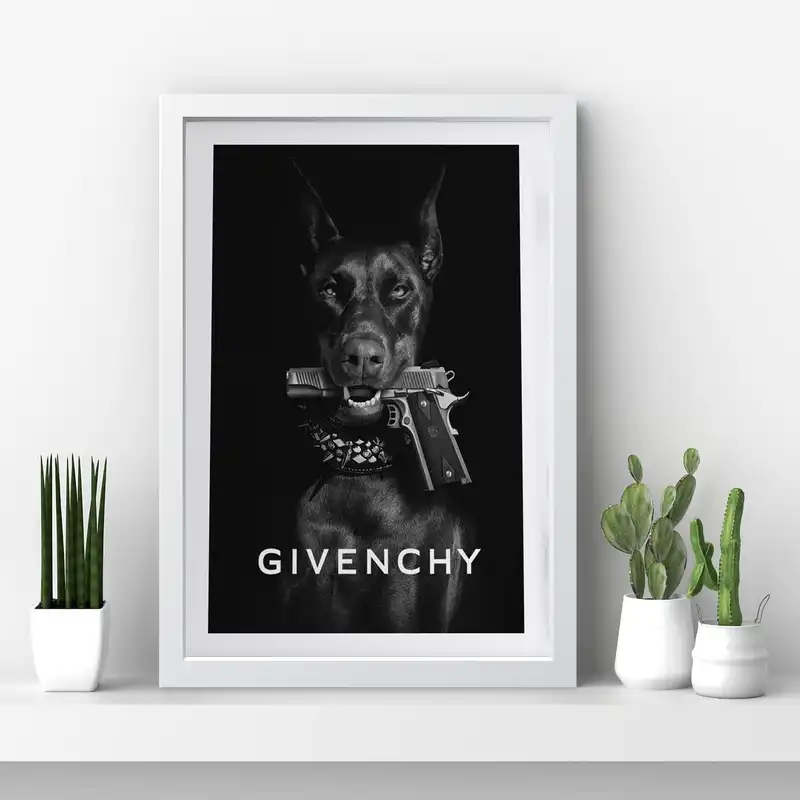 تابلو مدل Dobermann GIVENCHY کد m2518-w
