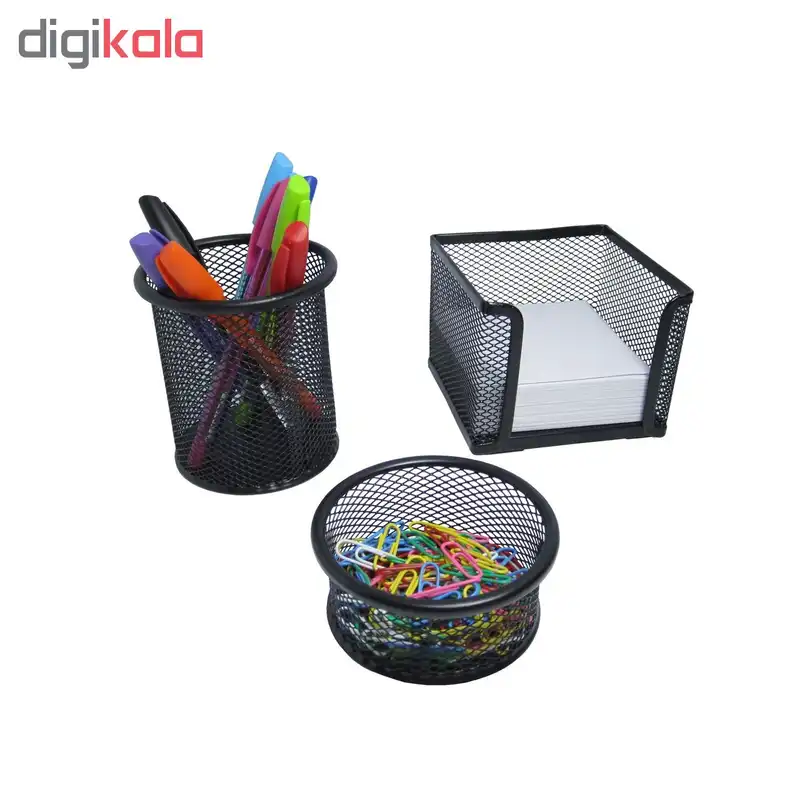 ست لوازم اداری رومیزی میلانو کد M031 مجموعه سه عددی