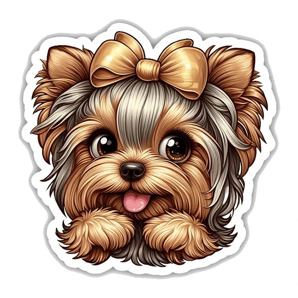 استیکر پارچه و لباس پاد آفرین طرح سگ بامزه کد 2215