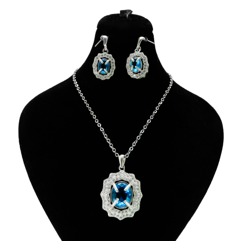 نیم ست نقره زنانه کد AV141