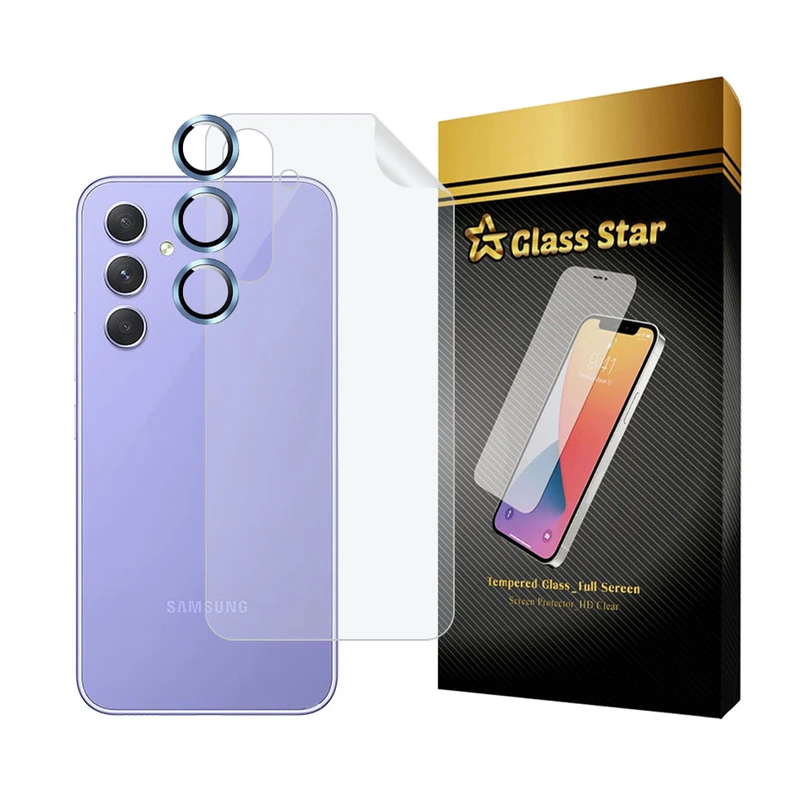محافظ پشت گوشی گلس استار مدل MTBRING مناسب برای گوشی موبایل سامسونگ Galaxy A54 به همراه محافظ لنز