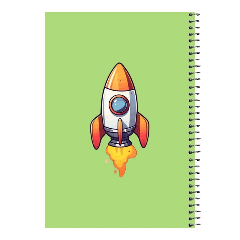 دفتر مشق 80 برگ اس جی مدل موشک   