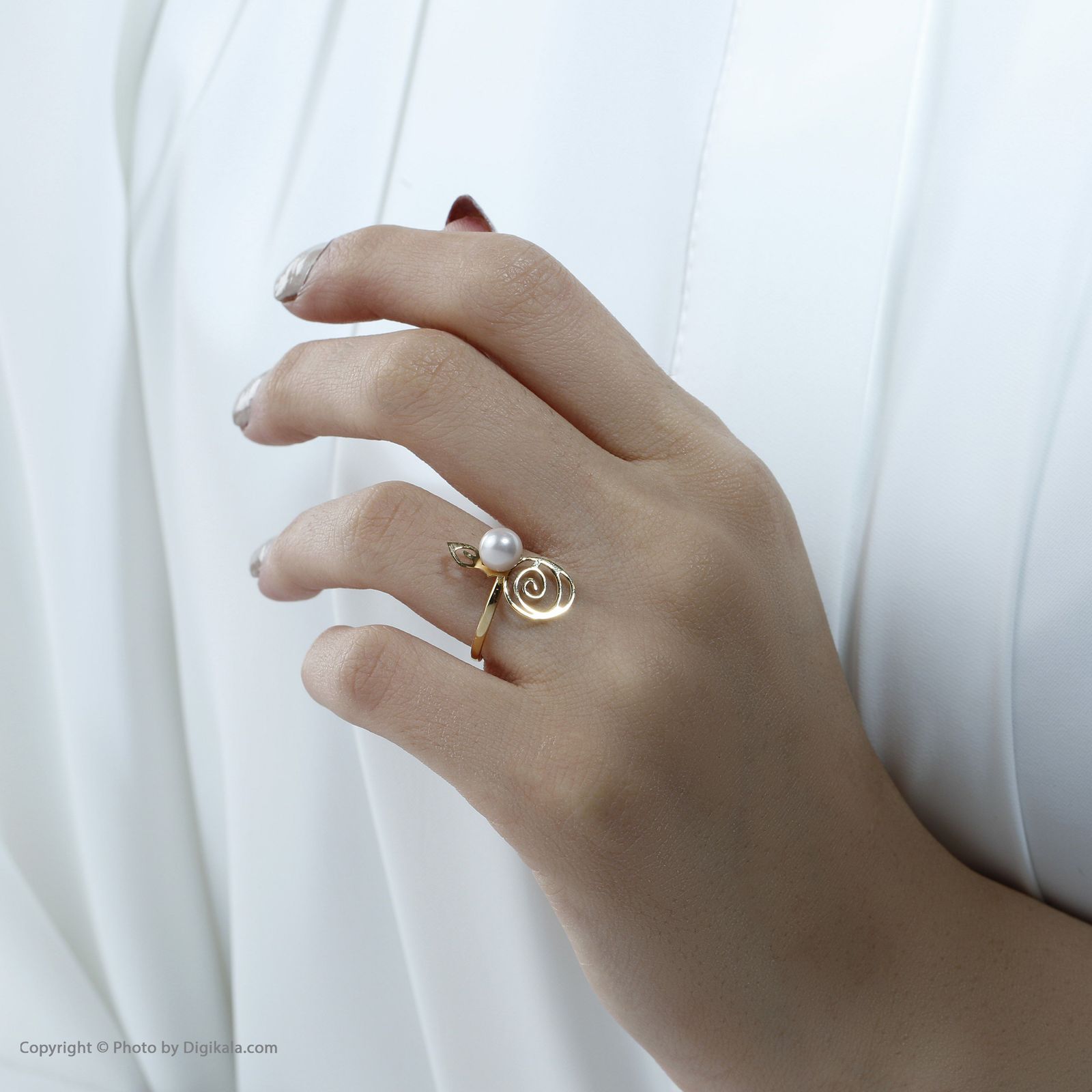 انگشتر طلا 18 عیار زنانه مایا ماهک مدل MR0605 طرح انار -  - 5