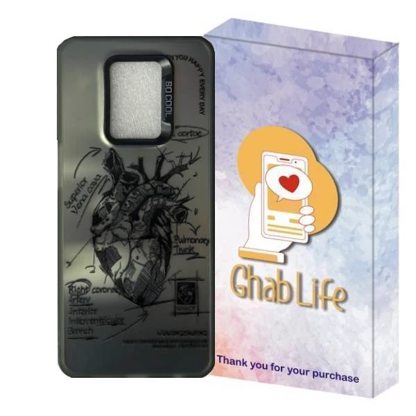 کاور قاب لایف مدل سوکول طرح آناتومی قلب مناسب برای گوشی موبایل شیائومی Redmi Note 9S / Redmi Note 9 Pro