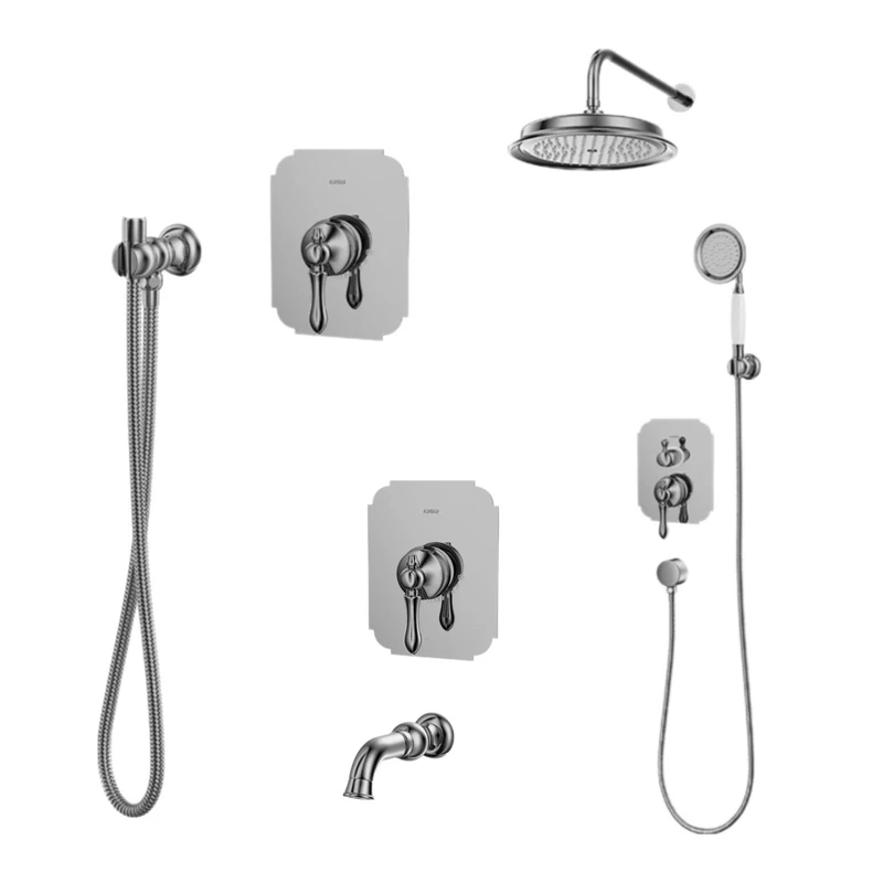 ست شیرآلات کسری مدل ناپل توکار مجموعه 6 عددی