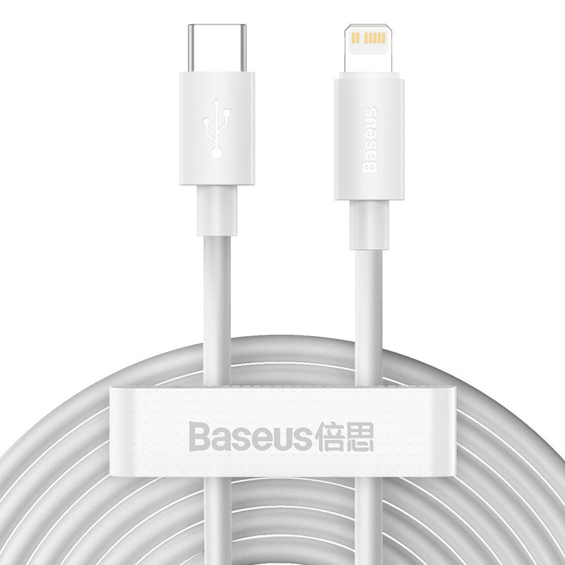 کابل تبدیل USB-C به لایتنینگ باسئوس مدل Superior PD  طول 1.5 متر بسته دو عددی