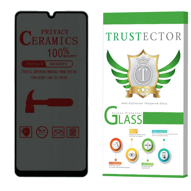 محافظ صفحه نمایش سرامیکی حریم شخصی تراستکتور مدل PRCTA مناسب برای گوشی موبایل سامسونگ Galaxy A22 4G