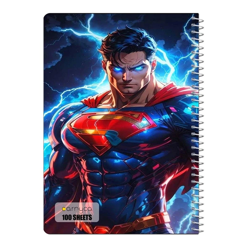 دفتر شطرنجی 100 برگ سیمی کارنیکا طرح سوپرمن Superman کد 73628