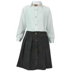 ست شومیز و دامن دخترانه مدل 5070