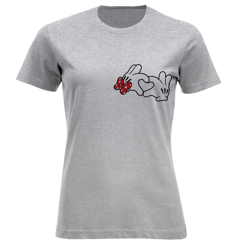 تیشرت آستین کوتاه زنانه طرح قلب کد F665