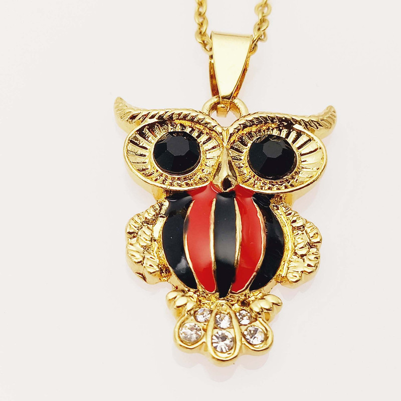 گردنبند دخترانه طرح جغد مدل 233GAD گردنبند دخترانه طرح جغد مدل 233GAD