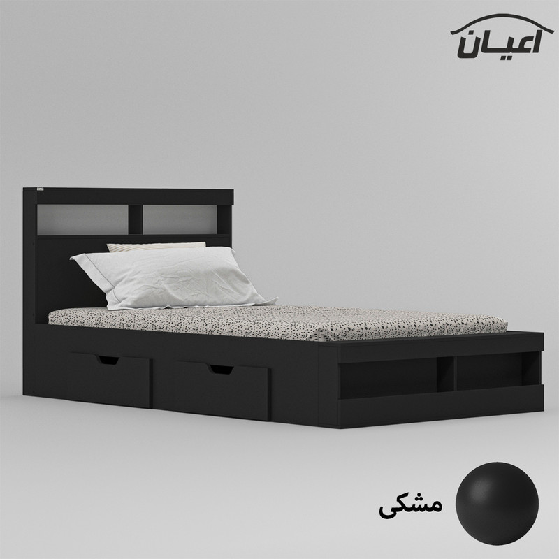 تخت خواب یک نفره اعیان مدل FH704 سایز 120x200 سانتی متر