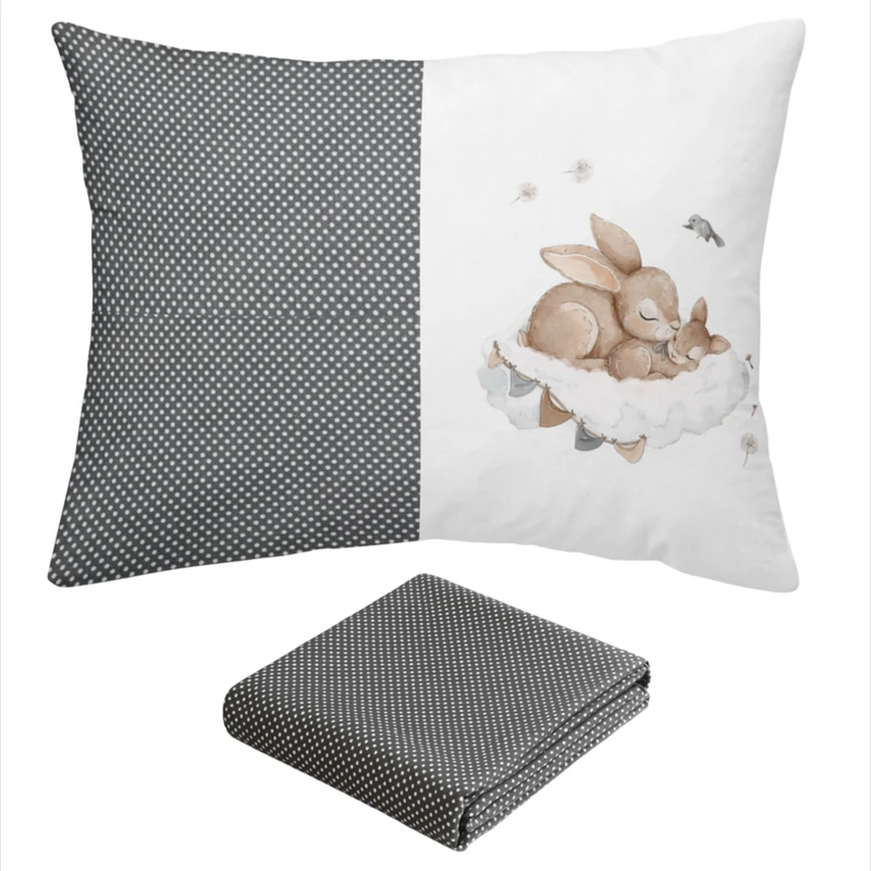 سرویس ملحفه 1 نفر 2 تکه مدل کشدار طرح مامان خرگوش