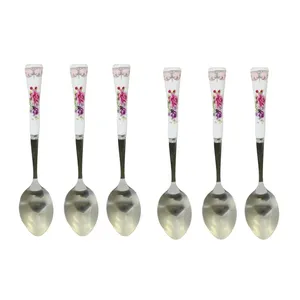  قاشق چای خوری طرح Rose بسته 6 عددی