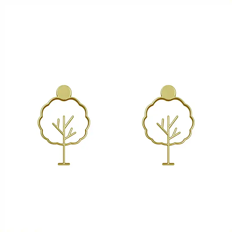 گوشواره طلا 18 عیار زنانه مدوپد مدل درخت کد GA1-15812