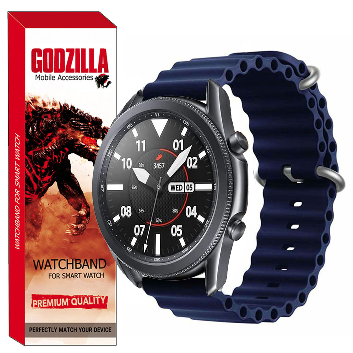 بند گودزیلا مدل OCEAN مناسب برای ساعت هوشمند سامسونگ Galaxy Watch3 SM-R850 41mm