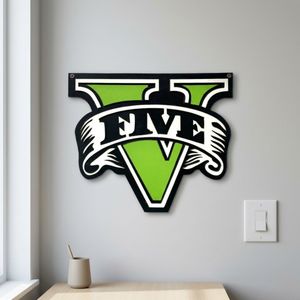 دیوارکوب مدل گیمینگ جی تی ای وی GTA V