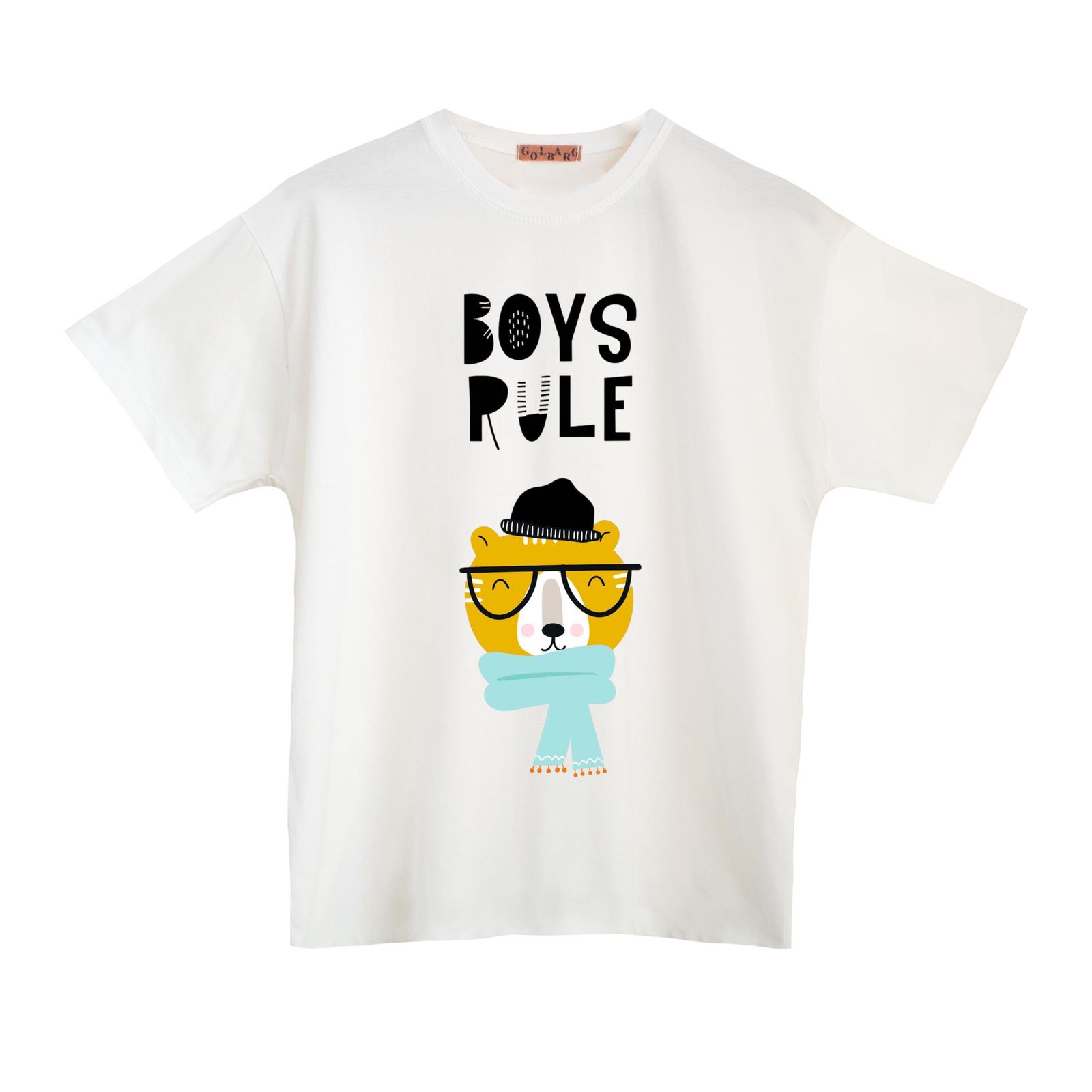 تی شرت آستین کوتاه  بچگانه مدل قوانین پسرونه رنگ سفید -  - 1