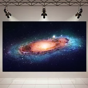 پوستر پارچه ای مدل بلک لایت طرح کهکشان و ستارگان کد AR30551
