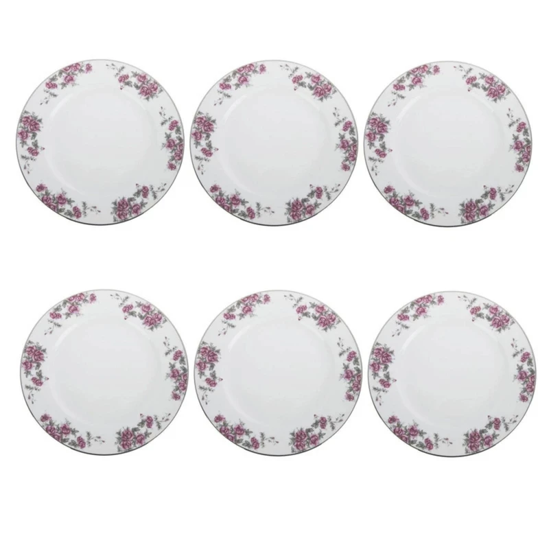 بشقاب خورش خوری چینی زرین ایران مدل ایتالیا 22 آران درجه عالی بسته 6 عددی