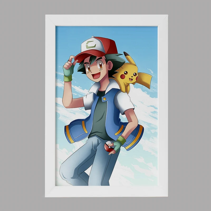 تابلو خندالو مدل انیمه پوکمون (Pokemon) کد F2037