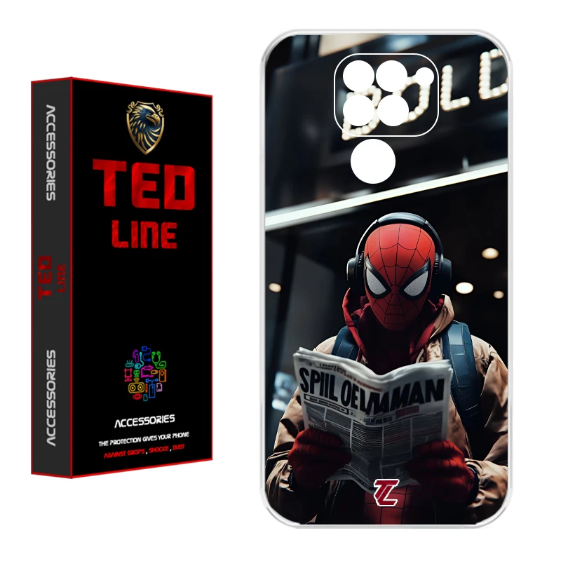 کاور تدلاین طرح مرد عنکبوتی کد 1155 مناسب برای گوشی موبایل شیائومی Redmi Note 9